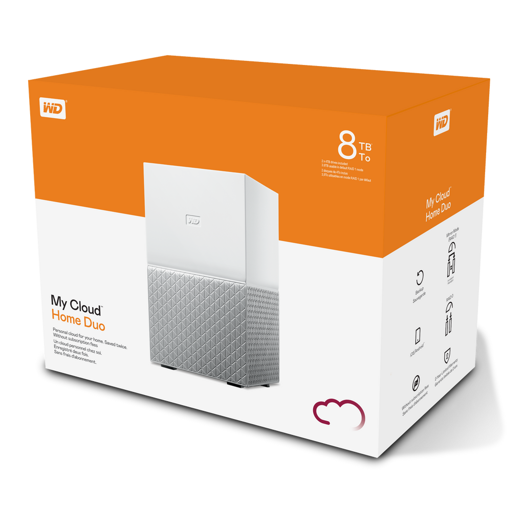 My Cloud™ Home Duo Personal Cloud Storage Futuromic Photo AV