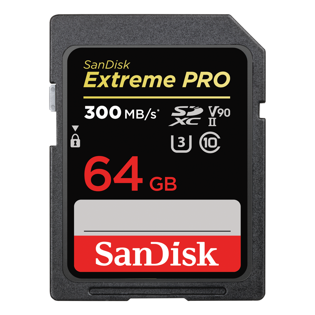 SanDisk Extreme PRO UHS-II V90 SD Memory Card (300MB/s) (SDSDXDK)